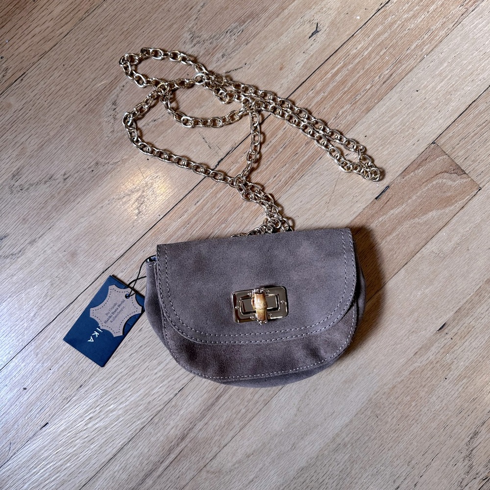 Genuine cow leather mini crossbody bag